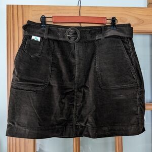Brown Corduroy Mini with Belt